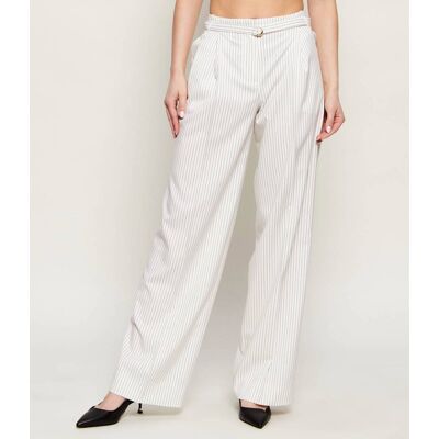 HUGO Spodnie Hejuly Loose fit ecru 34 HUGO Spodnie Hejuly Loose fit ecru 34