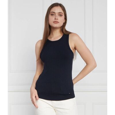 Tommy Hilfiger Top 5X2 RIB NS Slim Fit granatowy S Tommy Hilfiger Top 5X2 RIB NS Slim Fit granatowy S