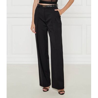 Elisabetta Franchi Spodnie z dodatkiem wełny Regular Fit czarny 38 Elisabetta Franchi Spodnie z dodatkiem wełny Regular Fit czarny 38