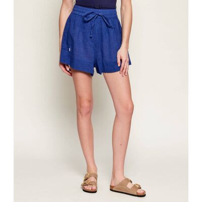 Polo Ralph Lauren Szorty Regular Fit z dodatkiem lnu granatowy L Polo Ralph Lauren Szorty Regular Fit z dodatkiem lnu granatowy L