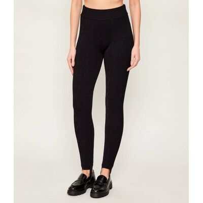 Michael Kors Legginsy EMBOSS Slim Fit czarny XL Michael Kors Legginsy EMBOSS Slim Fit czarny XL