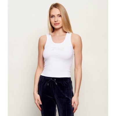Juicy Couture Top RACER Slim Fit biały XL Juicy Couture Top RACER Slim Fit biały XL