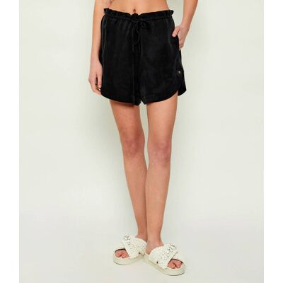 HUGO Szorty Hermione-1 Loose fit czarny 36 HUGO Szorty Hermione-1 Loose fit czarny 36