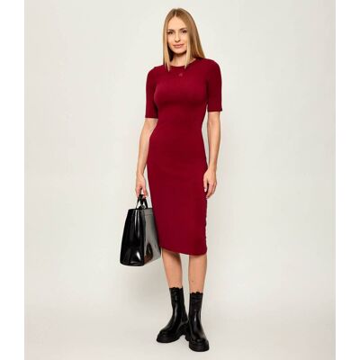 Calvin Klein Jeans Sukienka bordowy XXS Calvin Klein Jeans Sukienka bordowy XXS