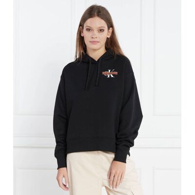 Calvin Klein Jeans Bluza Regular Fit czarny XS Calvin Klein Jeans Bluza Regular Fit czarny XS