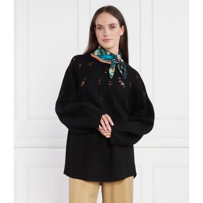 Liviana Conti Wełniany sweter Oversize fit czarny 34 Liviana Conti Wełniany sweter Oversize fit czarny 34
