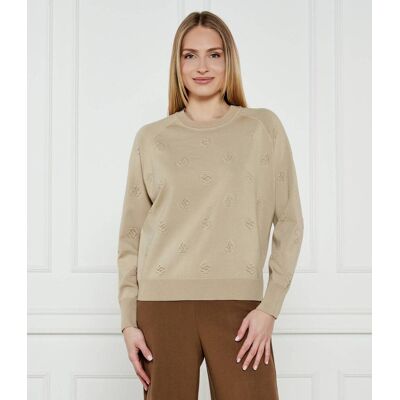 Boss BLACK Wełniany sweter Furbani Regular Fit beżowy M Boss BLACK Wełniany sweter Furbani Regular Fit beżowy M