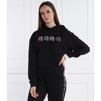Karl Lagerfeld Bluza IKONIK 2.0 Loose fit czarny S Karl Lagerfeld Bluza IKONIK 2.0 Loose fit czarny S