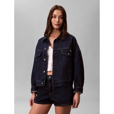 Calvin Klein Jeans Jeansowa kurtka TRUCKER Relaxed fit granatowy M Calvin Klein Jeans Jeansowa kurtka TRUCKER Relaxed fit granatowy M