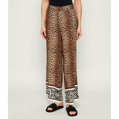 Liu Jo Beachwear Spodnie Loose fit brązowy XL Liu Jo Beachwear Spodnie Loose fit brązowy XL