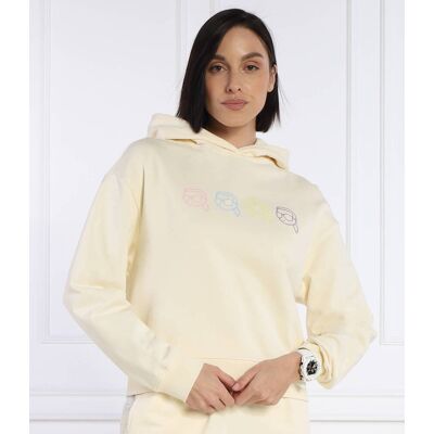 Karl Lagerfeld Bluza ikonik 2.0 Relaxed fit żółty M Karl Lagerfeld Bluza ikonik 2.0 Relaxed fit żółty M