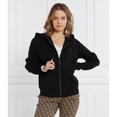 Guess ACTIVE Bluza ALLIE SCUBA HOODIE ZIP Regular Fit czarny XS Guess ACTIVE Bluza ALLIE SCUBA HOODIE ZIP Regular Fit czarny XS