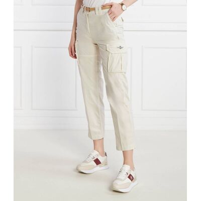 Aeronautica Militare Spodnie cargo Regular Fit kremowy 34 Aeronautica Militare Spodnie cargo Regular Fit kremowy 34