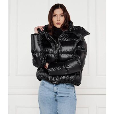Patrizia Pepe Puchowa kurtka Cropped Fit czarny 42 Patrizia Pepe Puchowa kurtka Cropped Fit czarny 42