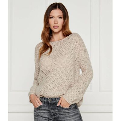 RIANI Sweter Loose fit z dodatkiem wełny beżowy 34 RIANI Sweter Loose fit z dodatkiem wełny beżowy 34