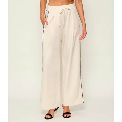 Weekend MaxMara Spodnie dresowe Wkdgodezia Loose fit beżowy M Weekend MaxMara Spodnie dresowe Wkdgodezia Loose fit beżowy M