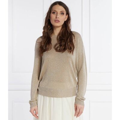 Liu Jo Sweter Oversize fit beżowy M Liu Jo Sweter Oversize fit beżowy M