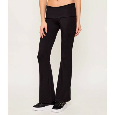 Juicy Couture Spodnie dresowe STEVEN ROLL DOWN flare fit czarny XL Juicy Couture Spodnie dresowe STEVEN ROLL DOWN flare fit czarny XL