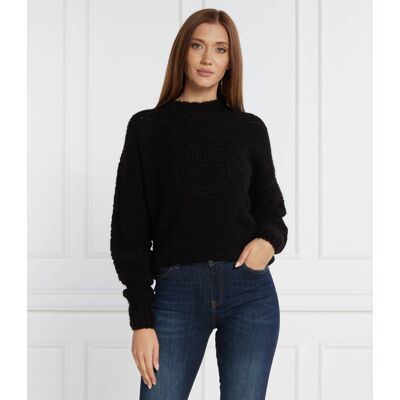 Pinko Wełniany sweter Regular Fit czarny S Pinko Wełniany sweter Regular Fit czarny S