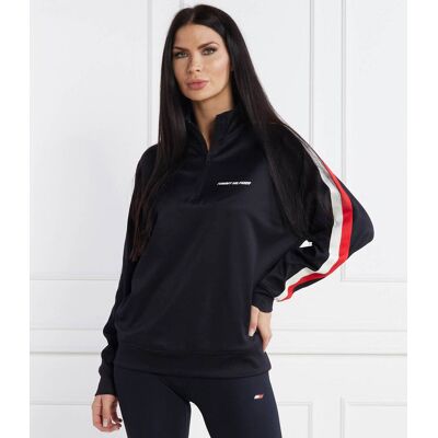 Tommy Sport Bluza GLOBAL STRIPE TAPE Regular Fit granatowy XS Tommy Sport Bluza GLOBAL STRIPE TAPE Regular Fit granatowy XS