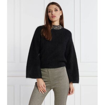 Liu Jo Wełniany sweter Regular Fit czarny XS Liu Jo Wełniany sweter Regular Fit czarny XS
