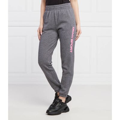 DKNY Sport Spodnie dresowe LAYERED Regular Fit grafitowy L DKNY Sport Spodnie dresowe LAYERED Regular Fit grafitowy L