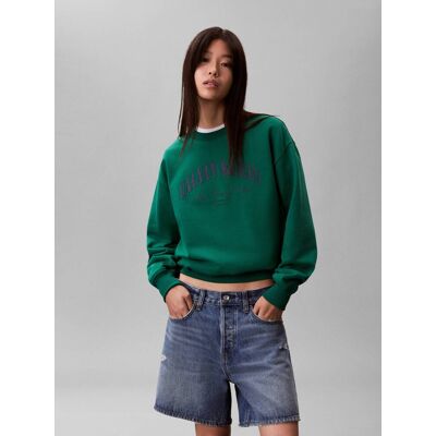 Calvin Klein Jeans Bluza Loose fit butelkowa zieleń S Calvin Klein Jeans Bluza Loose fit butelkowa zieleń S