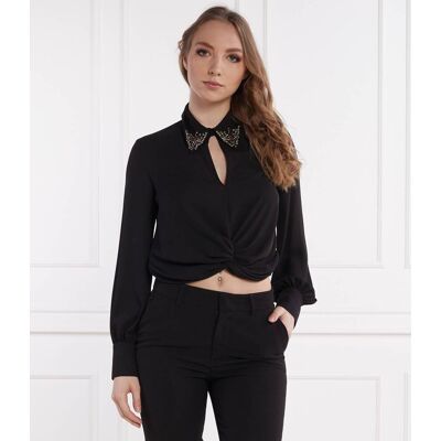 Liu Jo Koszula Cropped Fit czarny 42 Liu Jo Koszula Cropped Fit czarny 42