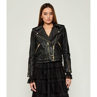 AllSaints Skórzana ramoneska BALFERN Regular Fit czarny 40 AllSaints Skórzana ramoneska BALFERN Regular Fit czarny 40