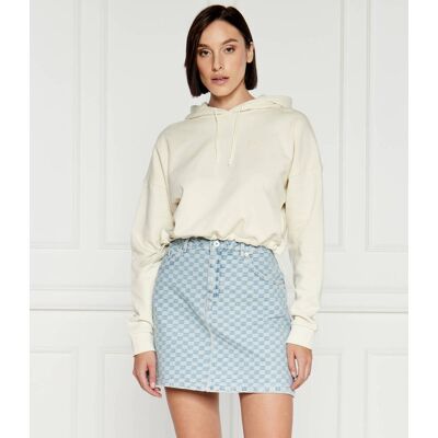 Hugo Blue Bluza Dilvie Cropped Fit ecru L Hugo Blue Bluza Dilvie Cropped Fit ecru L