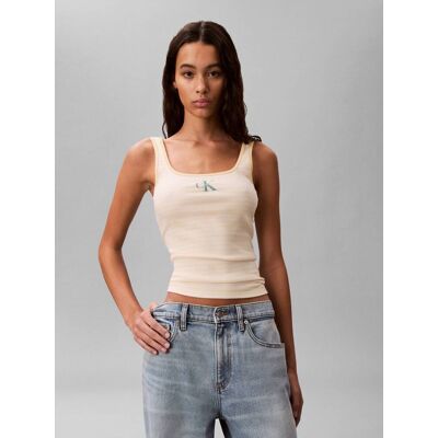 Calvin Klein Jeans Top Slim Fit żółty M Calvin Klein Jeans Top Slim Fit żółty M