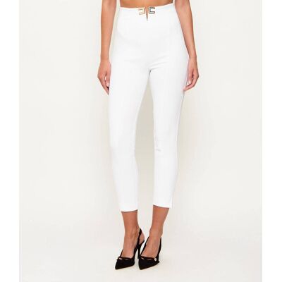 Elisabetta Franchi Spodnie Slim Fit biały 38 Elisabetta Franchi Spodnie Slim Fit biały 38