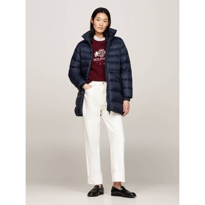Tommy Hilfiger Puchowa kurtka FUNNEL Loose fit granatowy S Tommy Hilfiger Puchowa kurtka FUNNEL Loose fit granatowy S