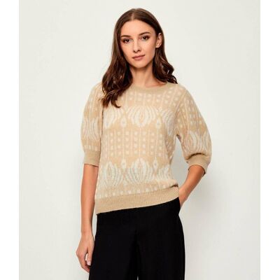 Joop! Wełniany sweter Kathe Regular Fit beżowy 38 Joop! Wełniany sweter Kathe Regular Fit beżowy 38