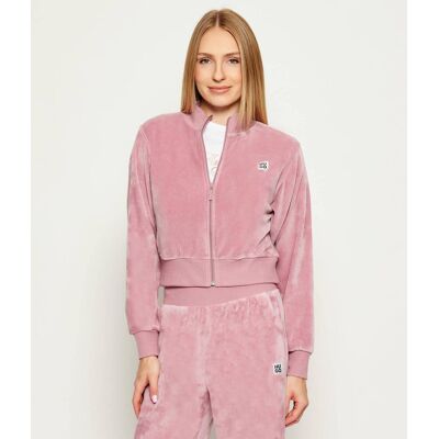 Hugo Bodywear Bluza VELVET Cropped Fit różowy M Hugo Bodywear Bluza VELVET Cropped Fit różowy M