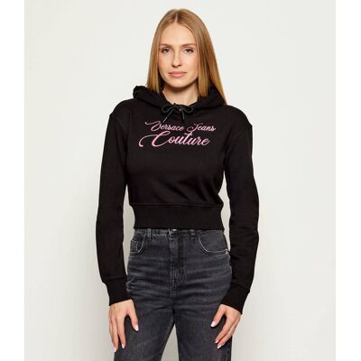 Versace Jeans Couture Bluza Cropped Fit czarny M Versace Jeans Couture Bluza Cropped Fit czarny M