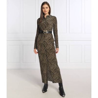 The Kooples Jedwabna sukienka brązowy 34 The Kooples Jedwabna sukienka brązowy 34