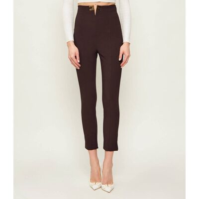 Elisabetta Franchi Spodnie Slim Fit brązowy 34 Elisabetta Franchi Spodnie Slim Fit brązowy 34