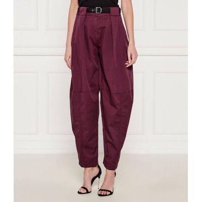 Pinko Spodnie z paskiem YANN Regular Fit fioletowy 40 Pinko Spodnie z paskiem YANN Regular Fit fioletowy 40