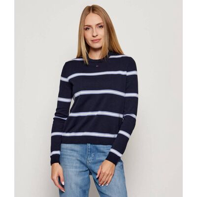 Tommy Jeans Sweter ESSENTIAL Regular Fit granatowy S Tommy Jeans Sweter ESSENTIAL Regular Fit granatowy S