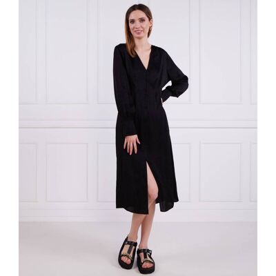 Karl Lagerfeld Sukienka logo jacquard czarny 34 Karl Lagerfeld Sukienka logo jacquard czarny 34