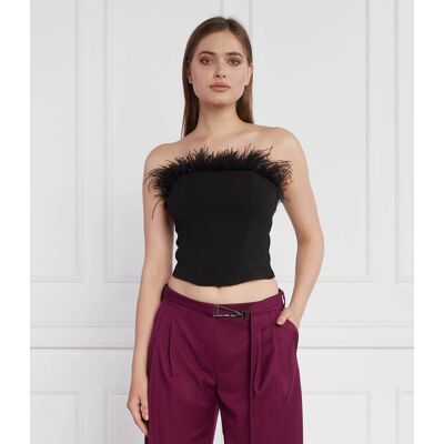 Patrizia Pepe Top Slim Fit czarny 34 Patrizia Pepe Top Slim Fit czarny 34
