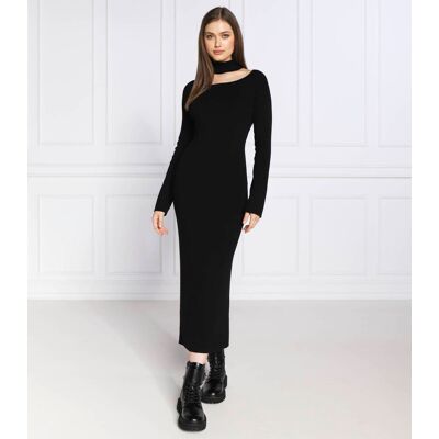 Twinset Actitude Sukienka z dodatkiem wełny czarny XS Twinset Actitude Sukienka z dodatkiem wełny czarny XS