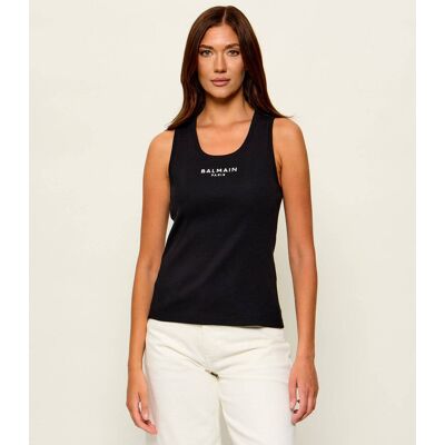 Balmain Top Slim Fit czarny M Balmain Top Slim Fit czarny M
