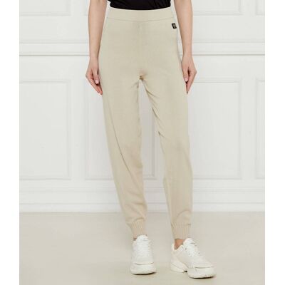 Giorgio Armani Exchange Spodnie dzianinowe Regular Fit beżowy XL Giorgio Armani Exchange Spodnie dzianinowe Regular Fit beżowy XL