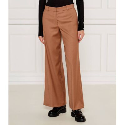 Pinko Wełniane spodnie BENEDETTI flare fit brązowy 40 Pinko Wełniane spodnie BENEDETTI flare fit brązowy 40