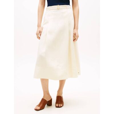 Tommy Hilfiger Lniana spódnica ecru 38 Tommy Hilfiger Lniana spódnica ecru 38
