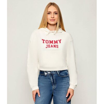 Tommy Jeans Bluza Cropped Fit biały M Tommy Jeans Bluza Cropped Fit biały M