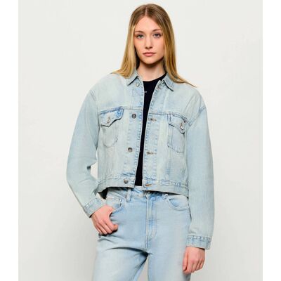 Tommy Hilfiger Jeansowa kurtka EVE Relaxed fit błękitny M Tommy Hilfiger Jeansowa kurtka EVE Relaxed fit błękitny M