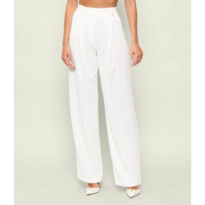 Elisabetta Franchi Spodnie Regular Fit ecru 42 Elisabetta Franchi Spodnie Regular Fit ecru 42
